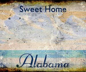 KC-8118 1.5 x 3 in. Alabama Rusty Blank Aluminum Novelty Metal Key Chain