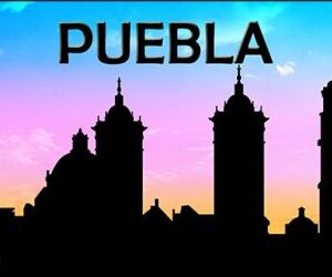 KC-8740 1.5 x 3 in. Puebla Silhouette Novelty Metal Key Chain