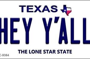 KC-9384 Hey Yall Texas Background Novelty Key Chain