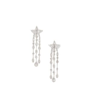Kate Spade New York Statement Fringe Earrings (Clear/Silver) Earring