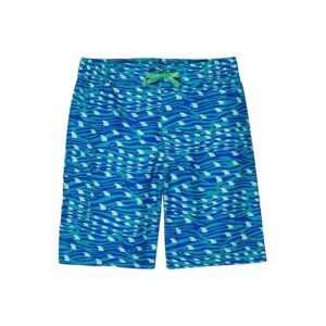L.L.Bean Beansport Swim Shorts Print (Little Kids) (Regatta Blue Waves) Men's Swimwear