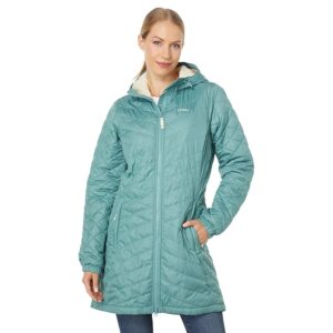 L.L.Bean Fleece Lined Primaloft Coat (Mineral Blue) Women's Clothing