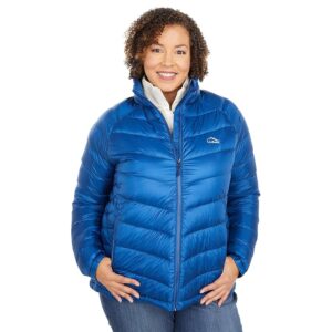 L.L.Bean Plus Size Ultralight 850 Down Jacket (Ocean Blue) Women's Clothing