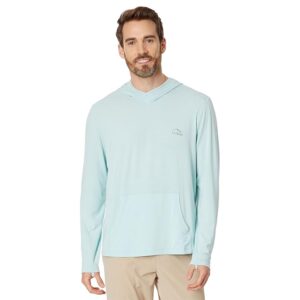 L.L.Bean Tropicwear Comfort Hoodie Long Sleeve Men's Regular (Pale Turquoise) Men's T Shirt