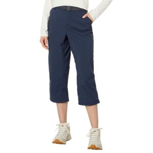 L.L.Bean Tropicwear Woven Capri Pants (Carbon Navy) Women's Casual Pants