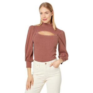 LAmade Cheviot Cutout Bell Sleeve (Caramel) Women's Clothing