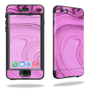 LIFIP6NUD2-Pink Thai Marble Skin for Lifeproof iPhone 6 Nuud Wrap Cover Sticker - Pink Thai Marble