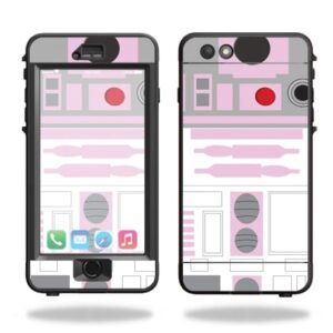 LIFIP6PLNU-Pink Cyber Bot Skin for Lifeproof Nuud iPhone 6S Plus Case Wrap Cover Sticker - Pink Cyber Bot