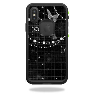 LIFIPX-Black Butterfly Skin for Lifeproof Fre iPhone X - Black Butterfly