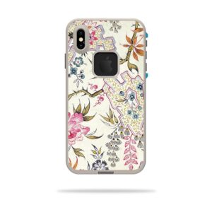 LIFIPXSM-Floral Design Skin Decal Wrap for LifeProof Fre iPhone XS Max Case Sticker - Floral Design