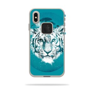 LIFIPXSM-White Tiger Skin Decal Wrap for LifeProof Fre iPhone XS Max Case Sticker - White Tiger
