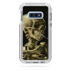 LIFNESA10E-Skull With Cigarette Skin Decal Wrap for LifeProof Next Case Samsung Galaxy 10E Sticker - Skull with Cigarette