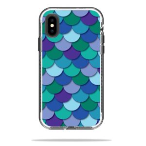 LIFNIPX-Blue Scales Skin Decal for LifeProof NEXT iPhone X or XS Case Sticker - Blue Scales
