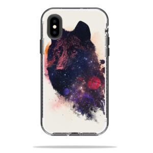 LIFNIPX-universal wolf Skin Decal Wrap for LifeProof NEXT iPhone X or XS Case - Universal Wolf