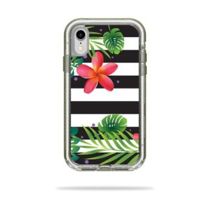 LIFNIPXR-Tropical Stripes Skin Decal Wrap for LifeProof NEXT iPhone XR Case Sticker - Tropical Stripes