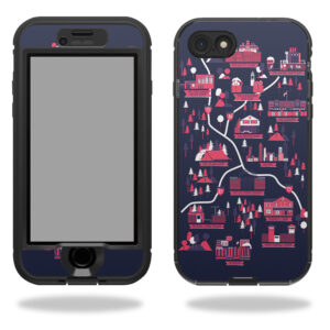 LIFNLIP8-zombie apocalypse map Skin for Lifeproof Nuud iPhone SE 2020 7 & 8 - Zombie Apocalypse Map