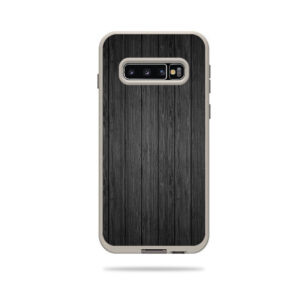 LIFSAG10-Black Wood Skin for Lifeproof Fre Case Samsung Galaxy S10 - Black Wood