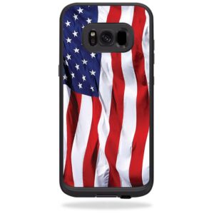 LIFSGS8PL-American Flag Skin Decal Wrap for LifeProof Samsung Galaxy S8 Plus Fre Case - American Flag