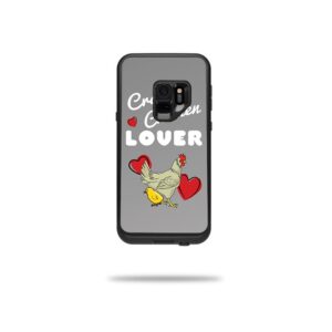 LIFSGS9-crazy chicken lover Skin Decal Wrap for LifeProof Samsung Galaxy S9 Fre Case - Crazy Chicken Lover