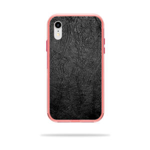 LIFSLIPXR-Black Leather Skin for Lifeproof Slam iPhone XR Case - Black Leather