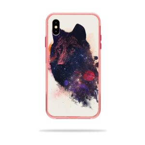 LIFSLIPXSM-Universal Wolf Skin Decal Wrap for LifeProof SLAM iPhone XS Max Case Sticker - Universal Wolf
