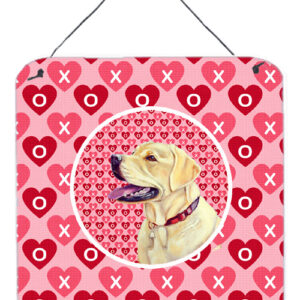 Labrador Valentines Love And Hearts Aluminium Metal Wall Or Door Hanging Prints