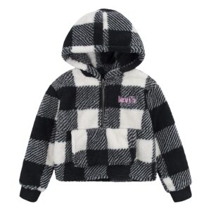 Levi's(r) Kids Sherpa Pullover Hoodie (Little Kids) (Black) Girl's Clothing