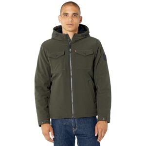 Levi's(r) Softshell with Sherpa Lining and Hood (Olive) Men's Clothing