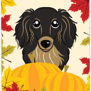 Longhair Black &Tan Dachshund Thanksgiving Mouse Pad, Hot Pad or Trivet