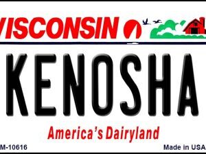 M-10616 3.5 x 2 in. Kenosha Wisconsin State License Plate Novelty Magnet