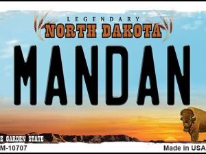 M-10707 Mandan North Dakota State License Plate Magnet - 1 x 2 in.