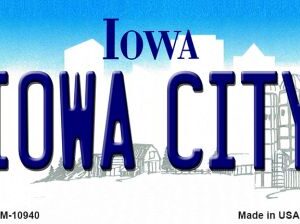 M-10940 Iowa City State License Plate Novelty Magnet - 1 x 2 in.