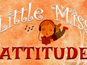 M-11581 3.5 x 2 in. Little Miss Attitude Novelty Metal Magnet