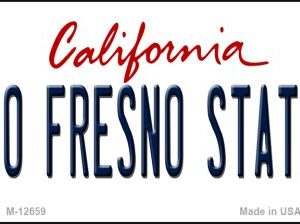 M-12659 3.5 x 2 in. Go Fresno State Novelty Metal Magnet