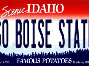 M-12735 3.5 x 2 in. Go Boise State Novelty Metal Magnet