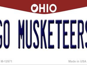 M-12971 3.5 x 2 in. Go Musketeers Novelty Metal Magnet