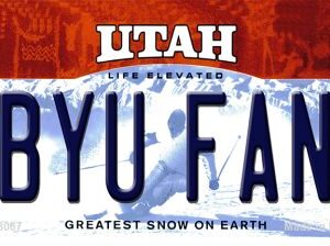M-13067 3.5 x 2 in. BYU Fan Novelty Metal Magnet