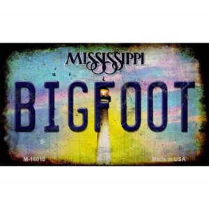 M-14016 3.5 x 2 in. Bigfoot Mississippi Novelty Metal Magnet