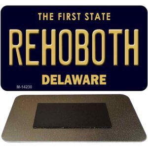 M-14230 3.5 x 2 in. Rehoboth Delaware Novelty Rectangle Metal Magnet