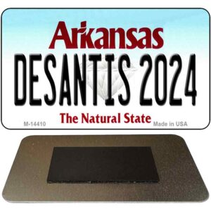 M-14410 3.5 x 2 in. Desantis 2024 Arkansas Novelty Rectangle Metal Magnet