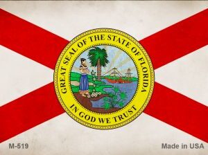 M-519 3.5 x 2 in. Florida State Flag Novelty Metal Magnet