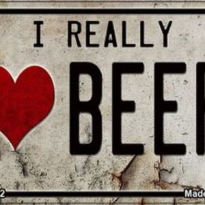 M-8742 3.5 x 2 in. I Really Love Beer Novelty Metal Magnet