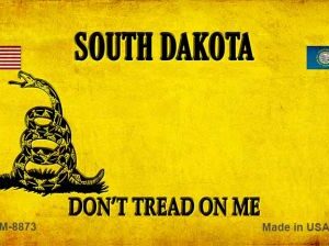 M-8873 3.5 x 2 in. South Dakota Do Not Tread Novelty Metal Magnet