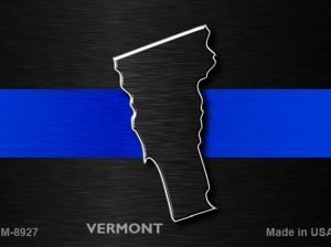 M-8927 3.5 x 2 in. Vermont Thin Blue Line Novelty Metal Magnet
