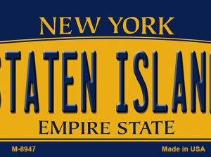M-8947 Staten Island New York State License Plate Magnet - 3 x 6 in.