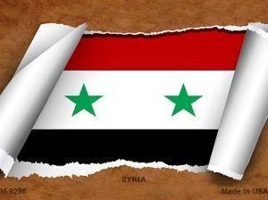 M-9296 Syria Flag Scroll Novelty Metal Magnet