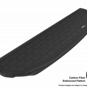 M1KA0341309 Carbon Fiber Embossed Pattern Kagu Black Cargo Liner 7 Seats with Behind 3 rd Seat for 2016-2017 Kia Sorento