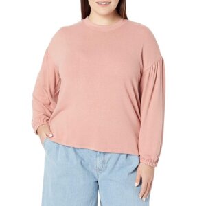Madewell Plus Cider Long Sleeve Tee (Misty Rose) Women's T Shirt