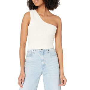 Madewell Quinn One Shoulder Tank (Antique Cream) Women's Clothing