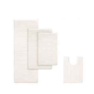 Madison Park MPS72-169 Marshmallow Memory Bath Rug, Ivory - 20 x 24 in.